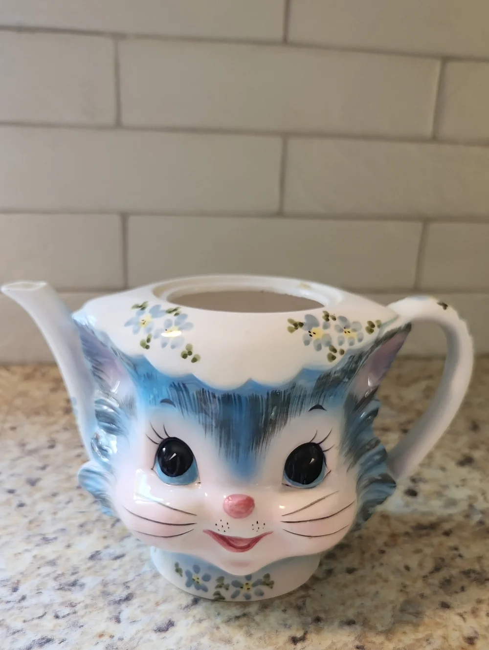 Vintage Collectible Miss Priss Cookie Jar, Tea Pot And Creamer